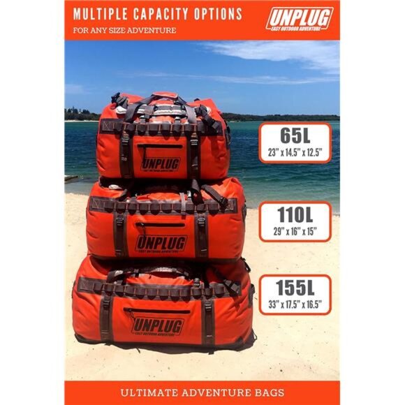 Adventure Bag -1680D Heavy Duty Waterproof Travel Duffel Bags for Camping, - Picture 5 of 7